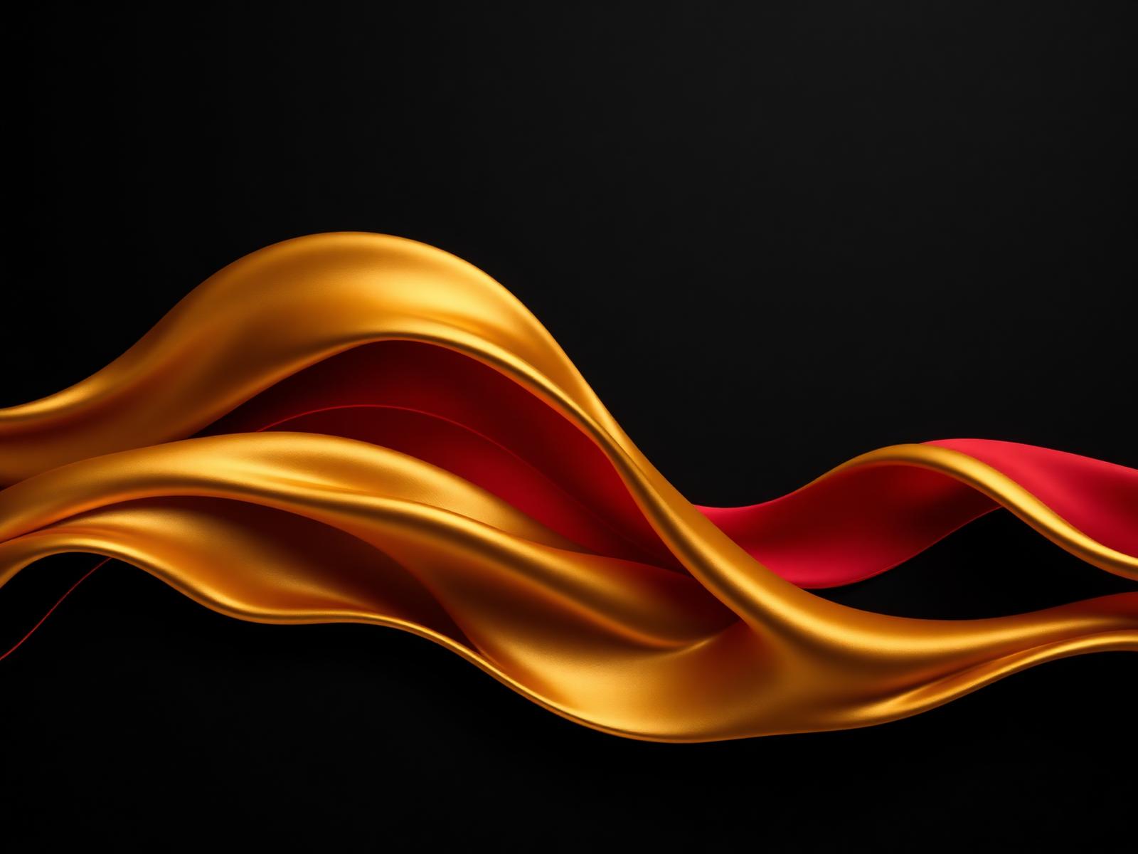 Abstract gold and crimson silk representing wealth management